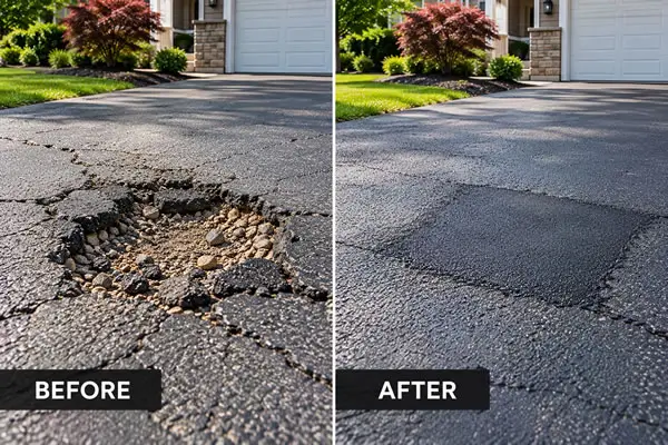 Residential Driveway Pothole Repair Residential Driveway Pothole Repair
